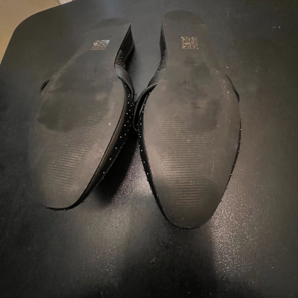 Kurt Geiger London black Chelsea studded leather flat mules - Picture 11 of 12